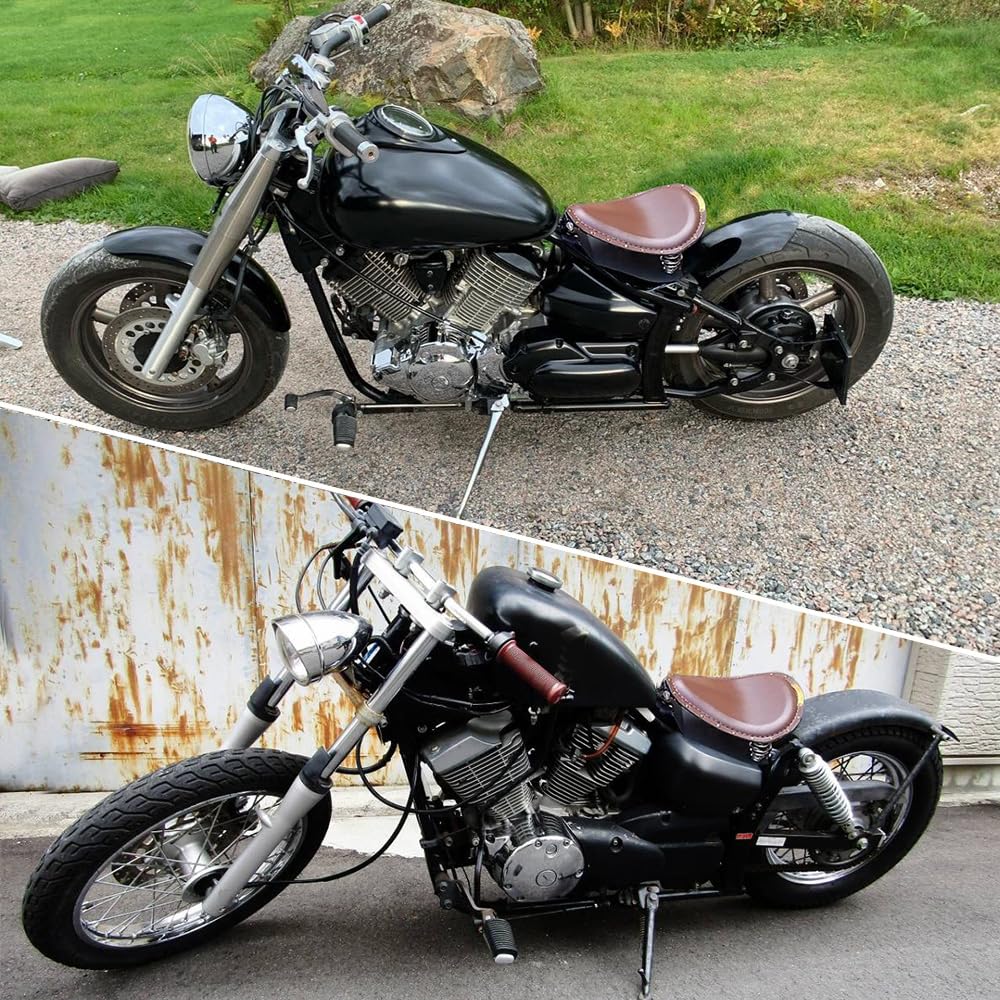 Amazon | ブラウンモーターサイクルソロシート Sportster XL 1200 883